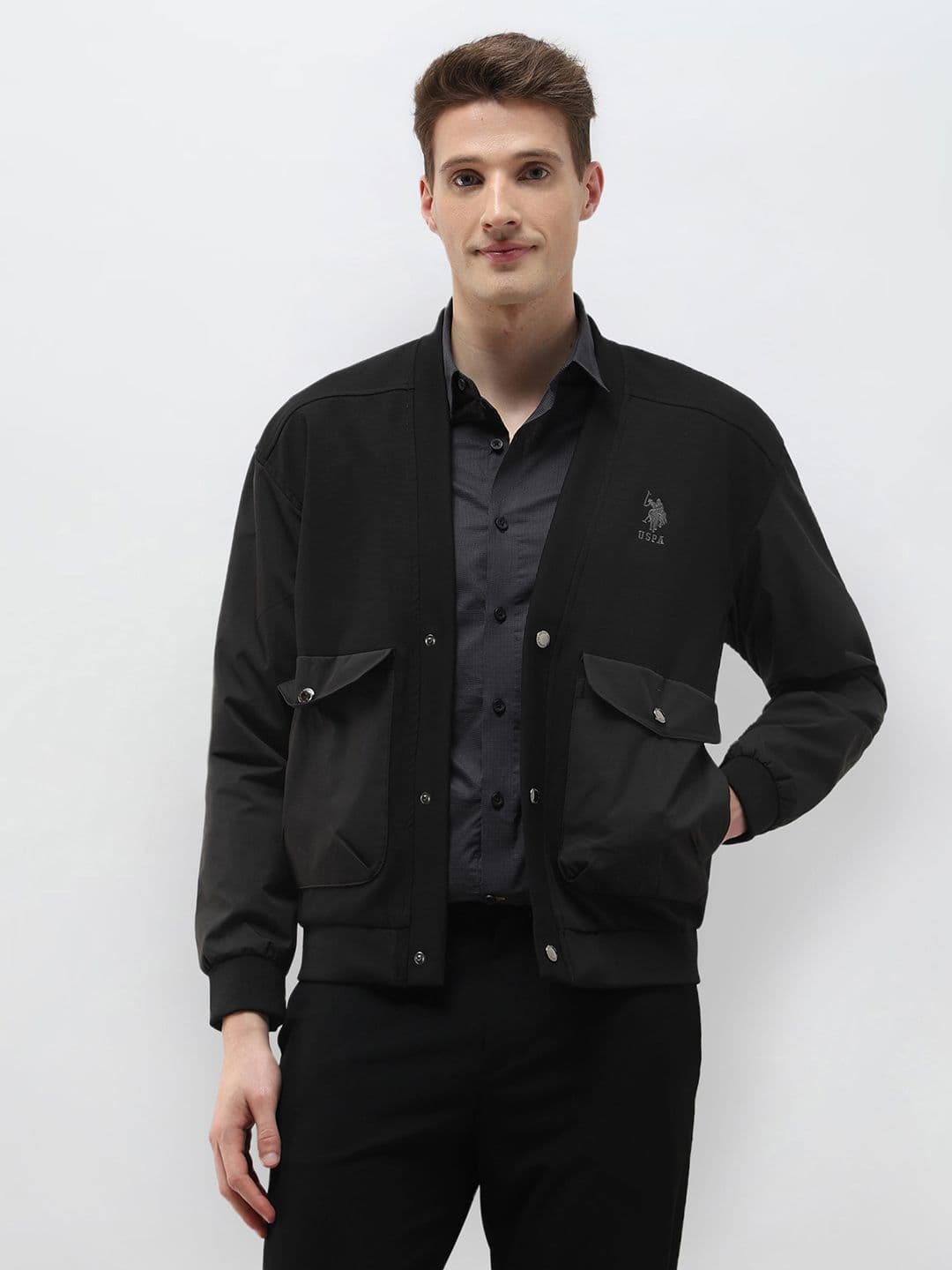 U.S. Polo Assn. Denim Co.Solid Regular Fit Casual Jacket - view 1