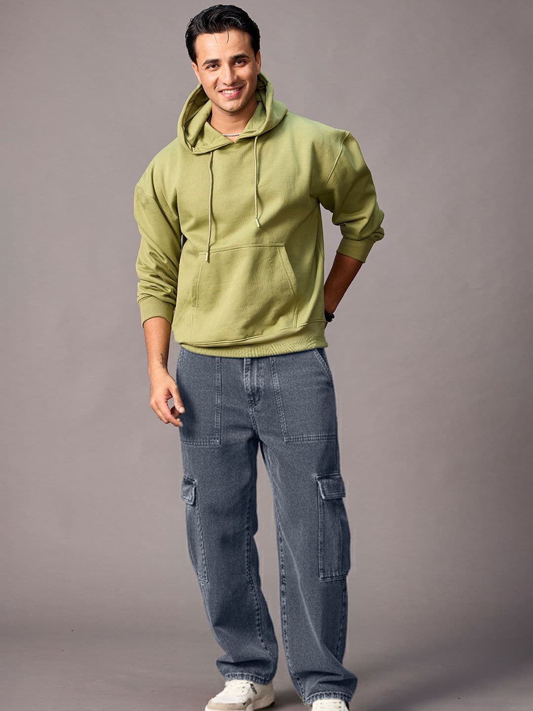 Urbano Fashion Men Non-Stretchable Cargo Relaxed Fit Jeans - view 1