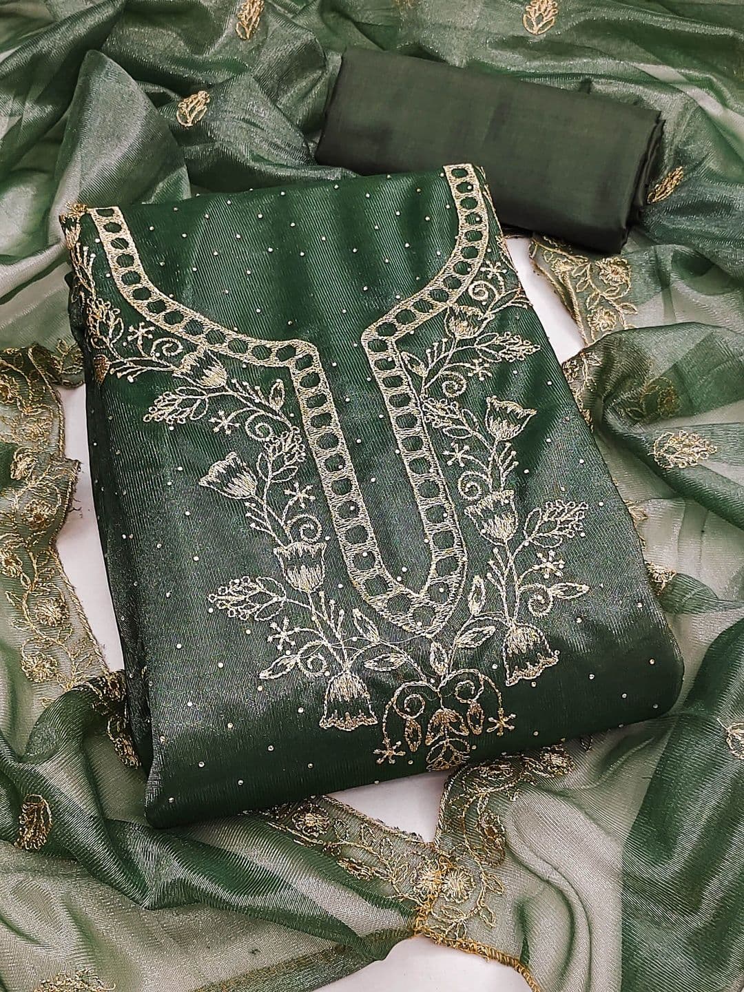 HERE&NOW Embroidered Unstitched Dress Material - view 1