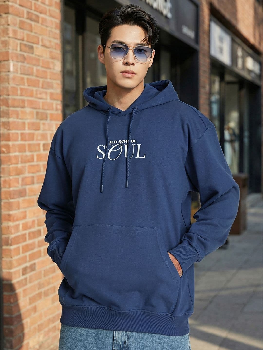 Bene Kleed Men Relaxed Fit Graphic Printed Hooded Sweatshirt - view 1