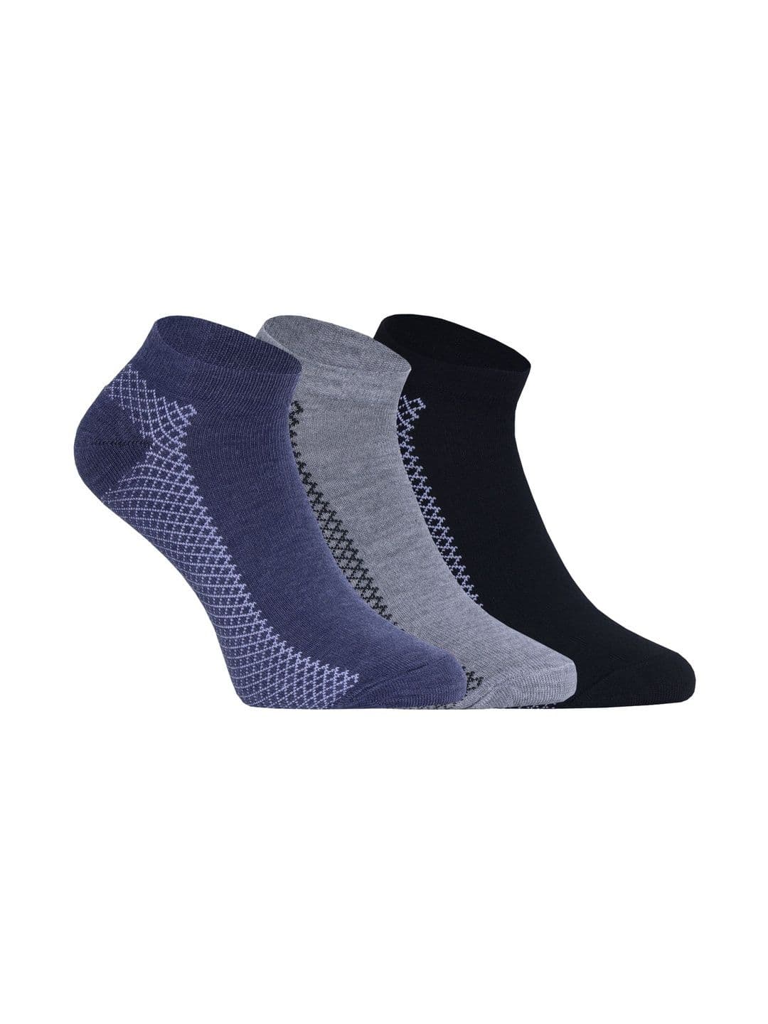 USOXO Unisex Pack of 3 Cotton Patterned Ankle Length Socks - view 1