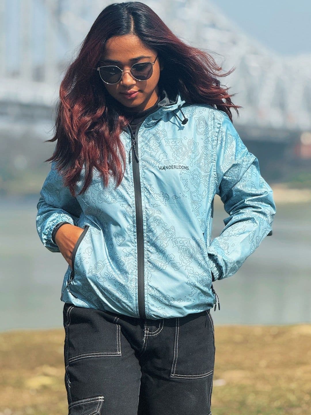 WANDERLOOMS Adjustable Waist & Cuffs Storm Lines Lightweight Sporty Windcheater Jacket - view 1