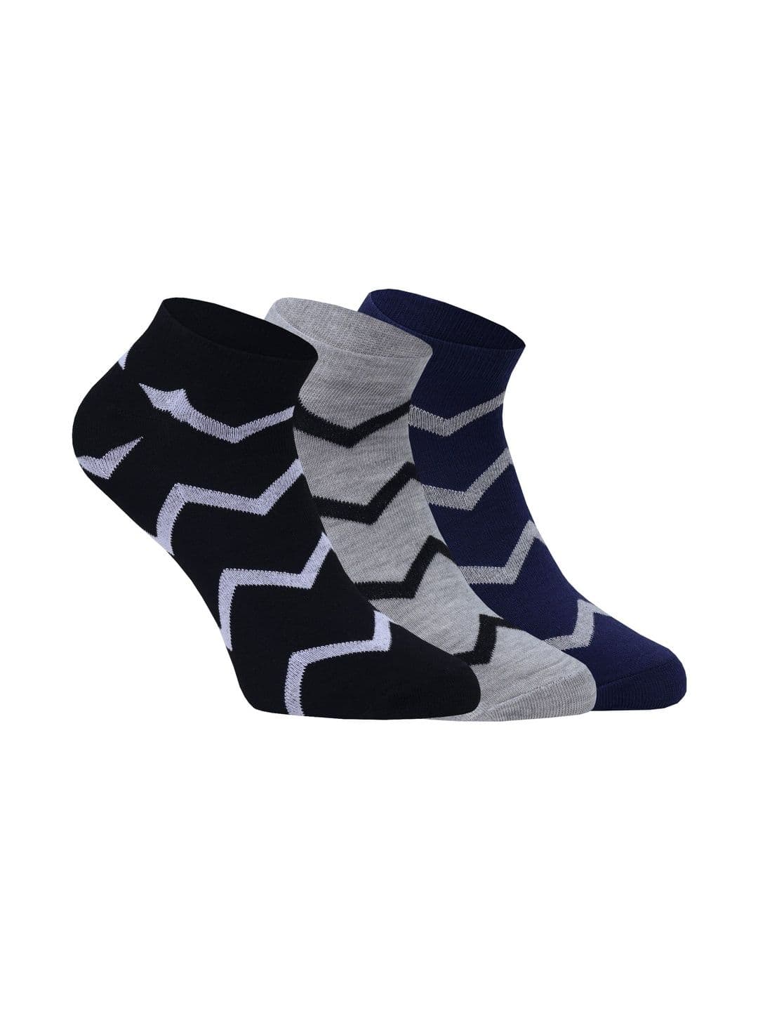 USOXO Unisex Pack of 3 Cotton Patterned Ankle Length Socks - view 1