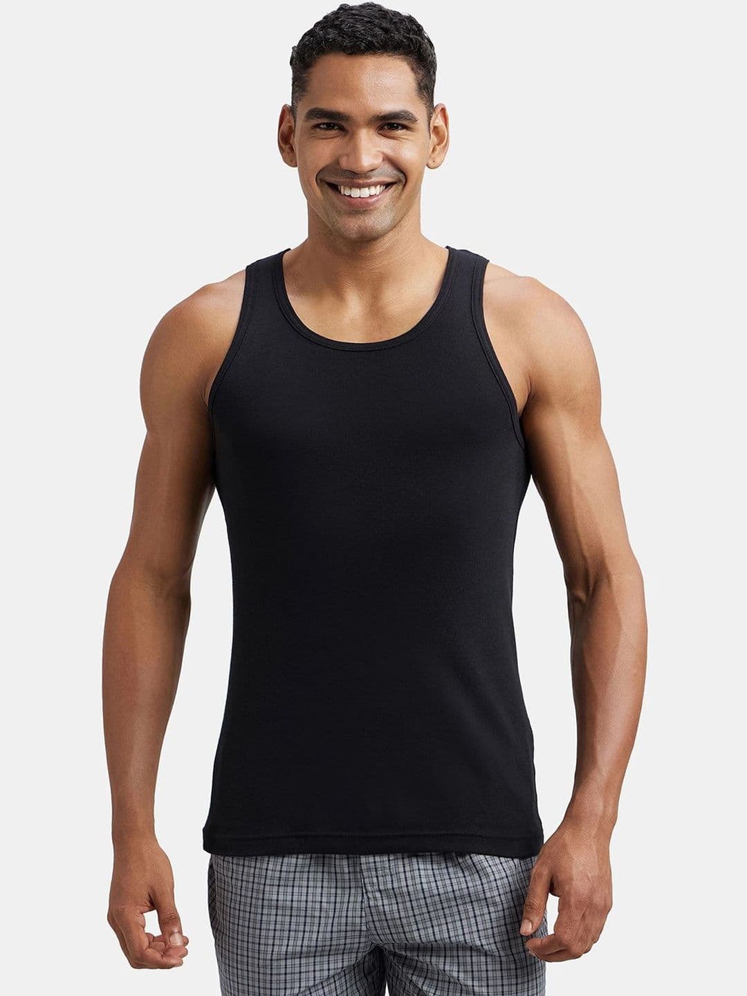 Jockey Combed Cotton Rib Round Neck Sleeveless Vest-FP04 - view 1
