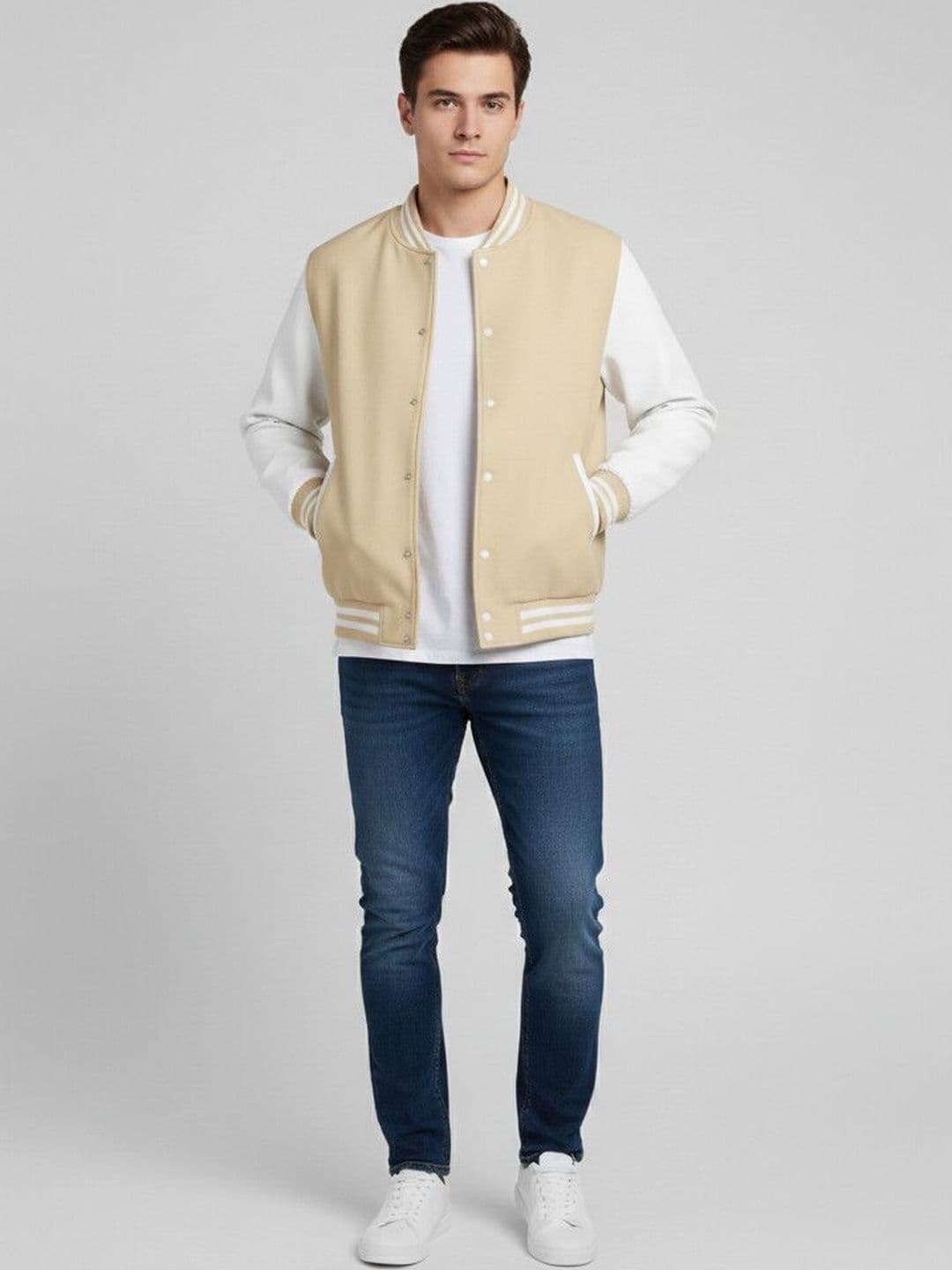 Besick Men Colourblocked Varsity Jacket - view 1