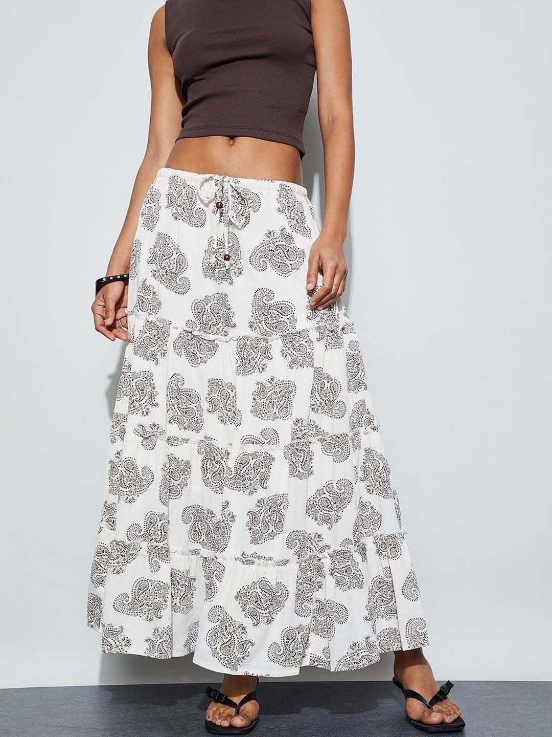 Ginger by Lifestyle Printed Mid Rise Skirt - view 1