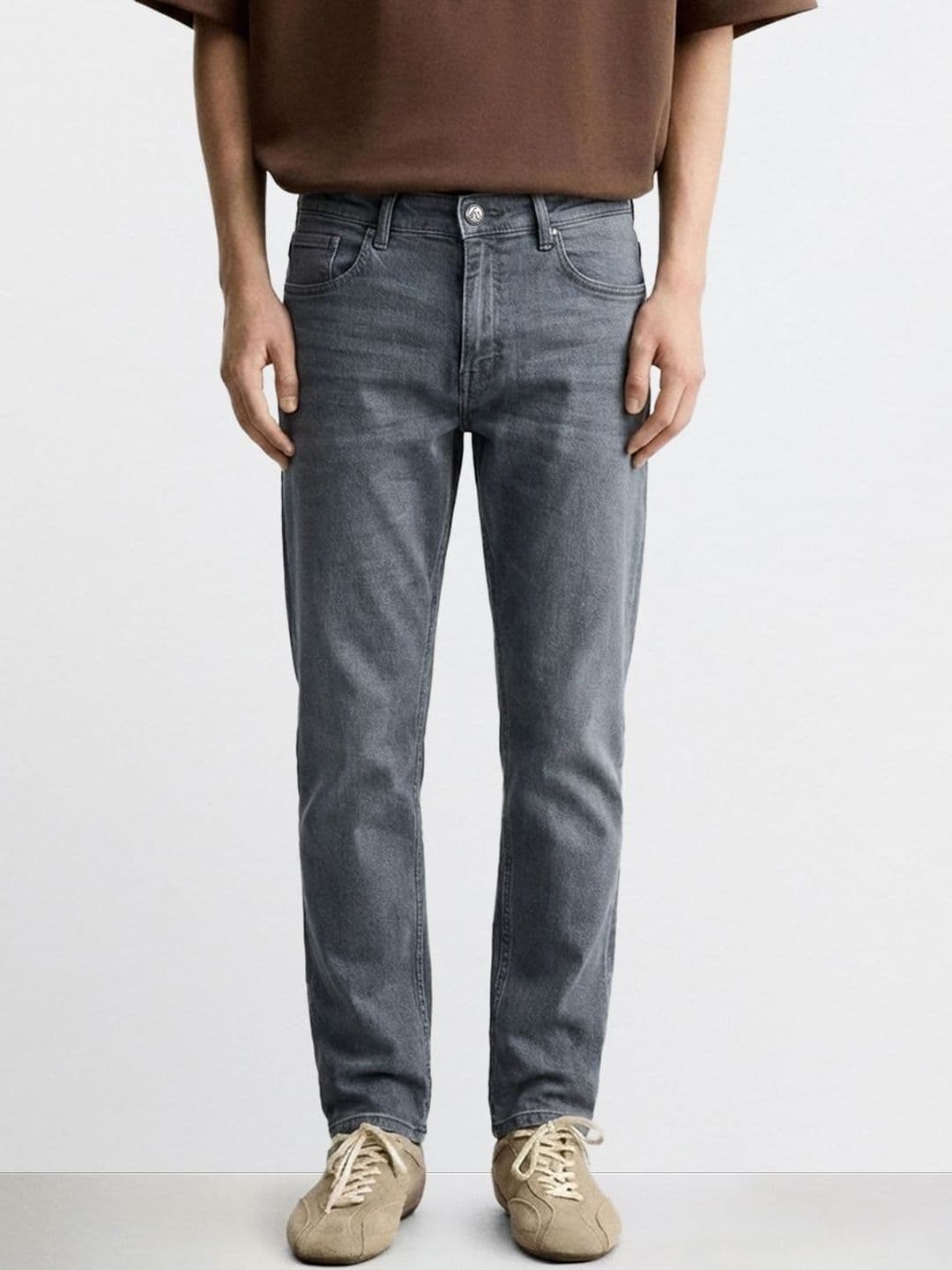 The Indian Garage Co Men Slim Fit Mid-Rise Light Fade Jeans - view 1