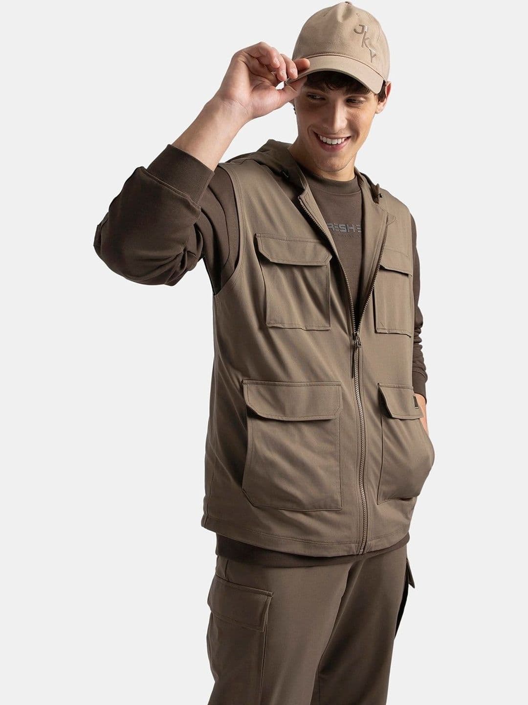 Jockey Groove Microfiber Fabric 4 Pocket Full Zip Closure Shacket - MZ19 - view 1