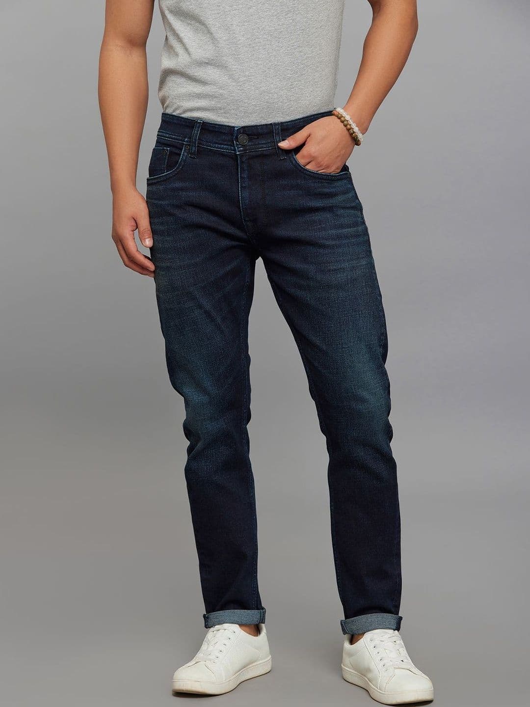 Rookies Men Skinny Fit Low-Rise Light Fade Stretchable Jeans - view 1
