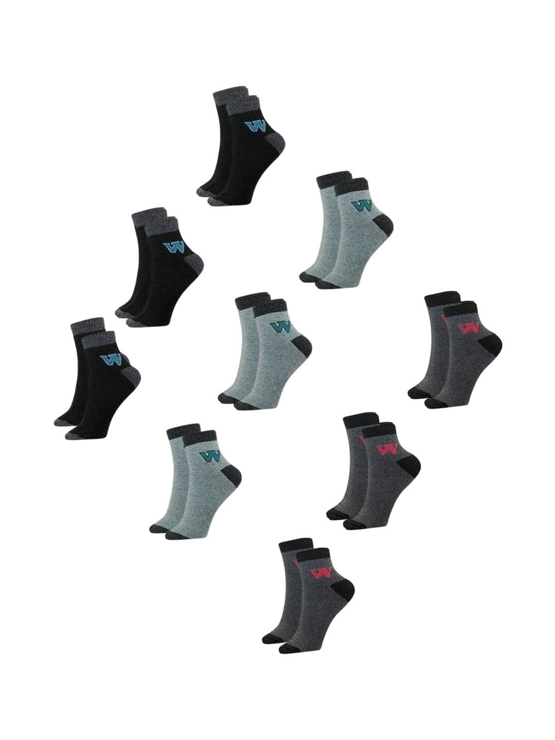 Kalra Magic Men Pack of 9 Cotton Assorted Ankle Length Socks - view 1