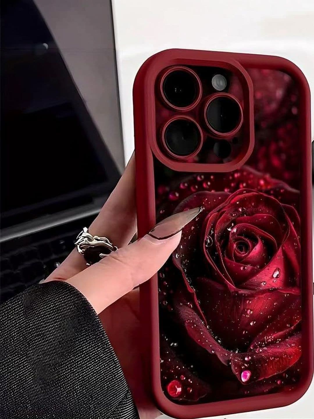 CASE CREATION Floral Printed iPhone 13 Pro Back Case Mobile Accessories