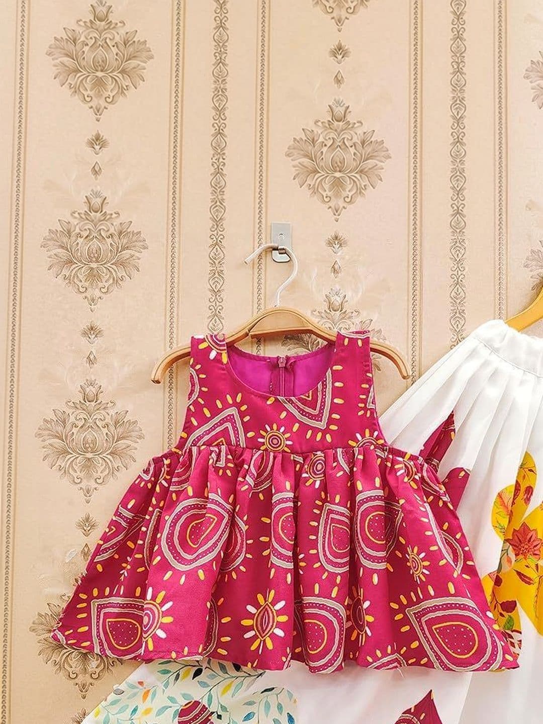 DRISHIV ENTERPRISE Girls Printed Foil Print Ready to Wear Lehenga & - view 1