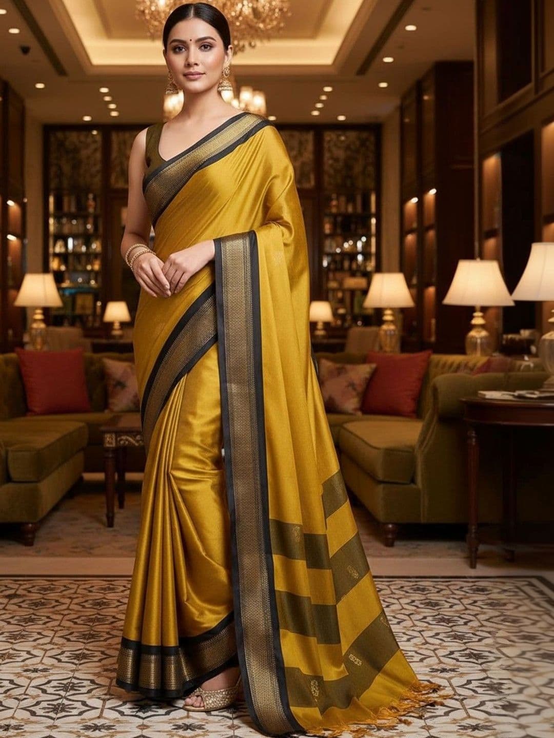 KALINI Woven Design Art Silk Kanjeevaram Saree - view 1