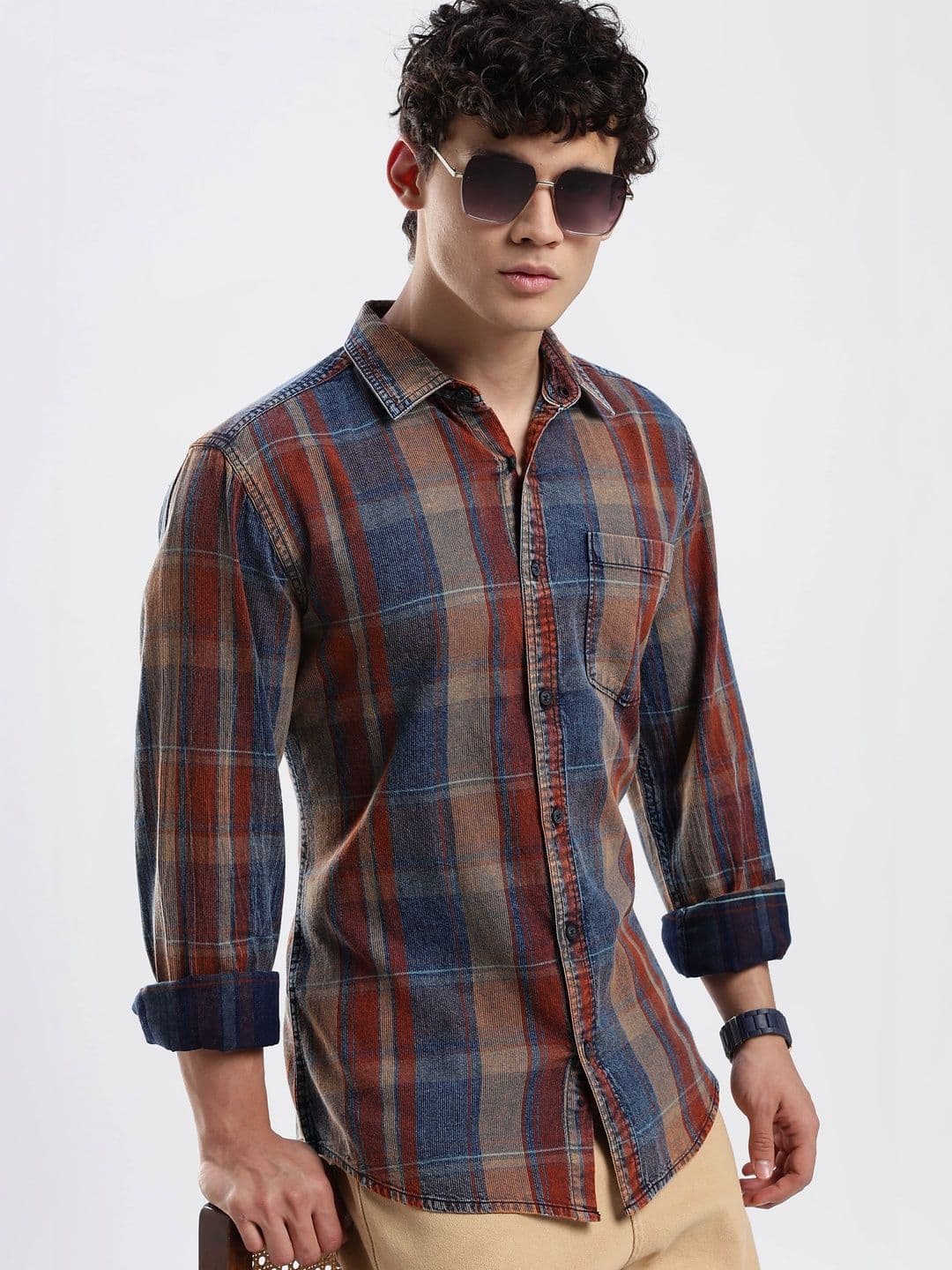 HERE&NOW Men Slim Fit Checked Casual Shirt - view 1