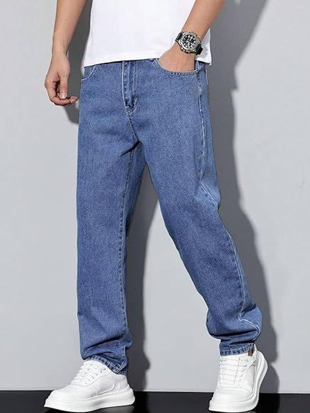 Belvog Men High-Rise Light Fade Stretchable Jeans - view 1
