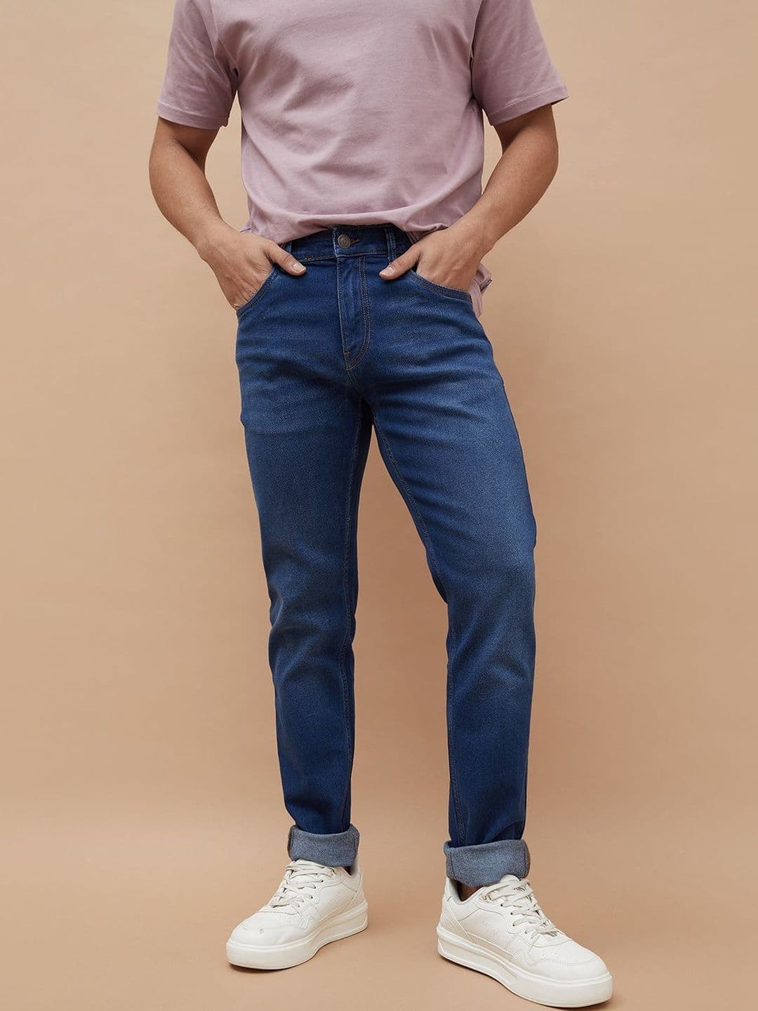 Fame Forever by Lifestyle Men Regular Fit Mid-Rise Light Fade Jeans - view 1