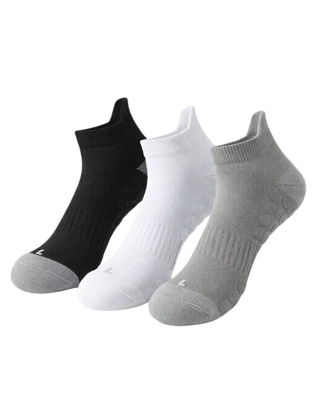 iSWEVEN Unisex Pack of 3 Cotton Blend Colourblocked Ankle Length Socks - view 1