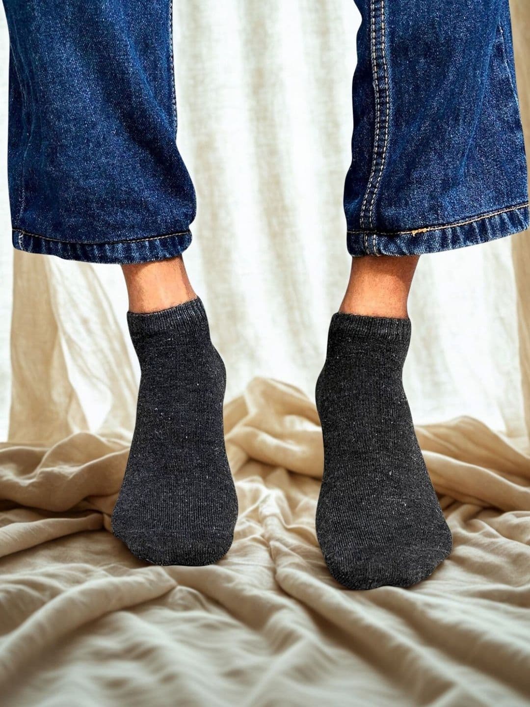MJE Men Cotton Blend Assorted Ankle Length Socks - view 1