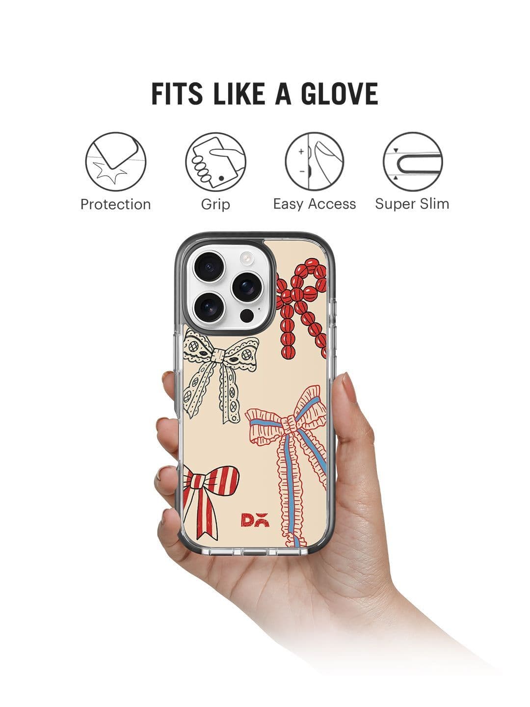 DailyObjects The Ribbon Rhapsody Stride 3.0 Case Cover For iPhone 16 Pro