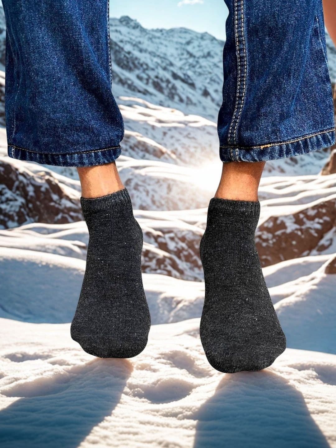 MJE Men Cotton Blend Assorted Ankle Length Socks - view 1