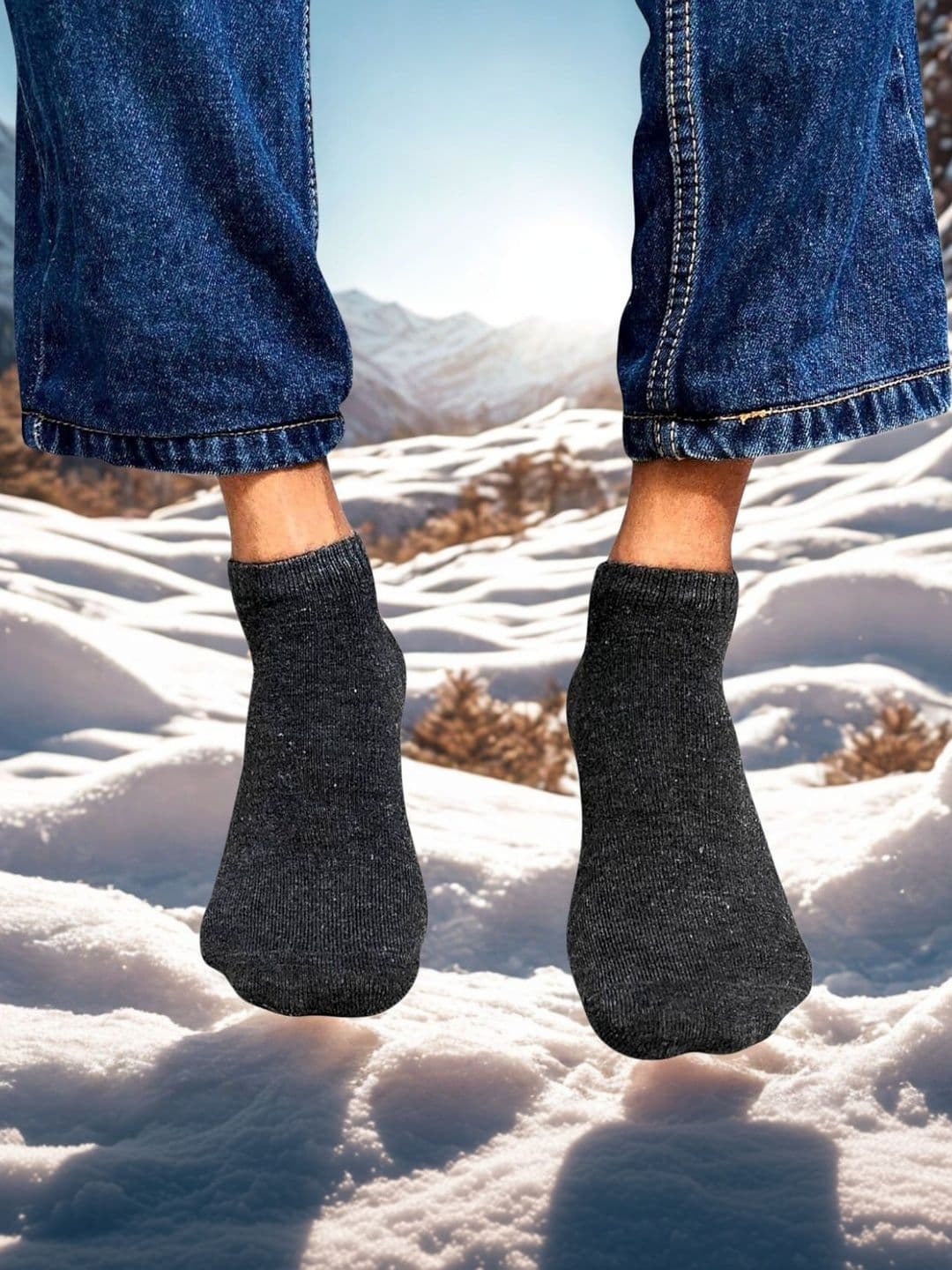 MJE Men Cotton Blend Assorted Ankle Length Socks - view 1