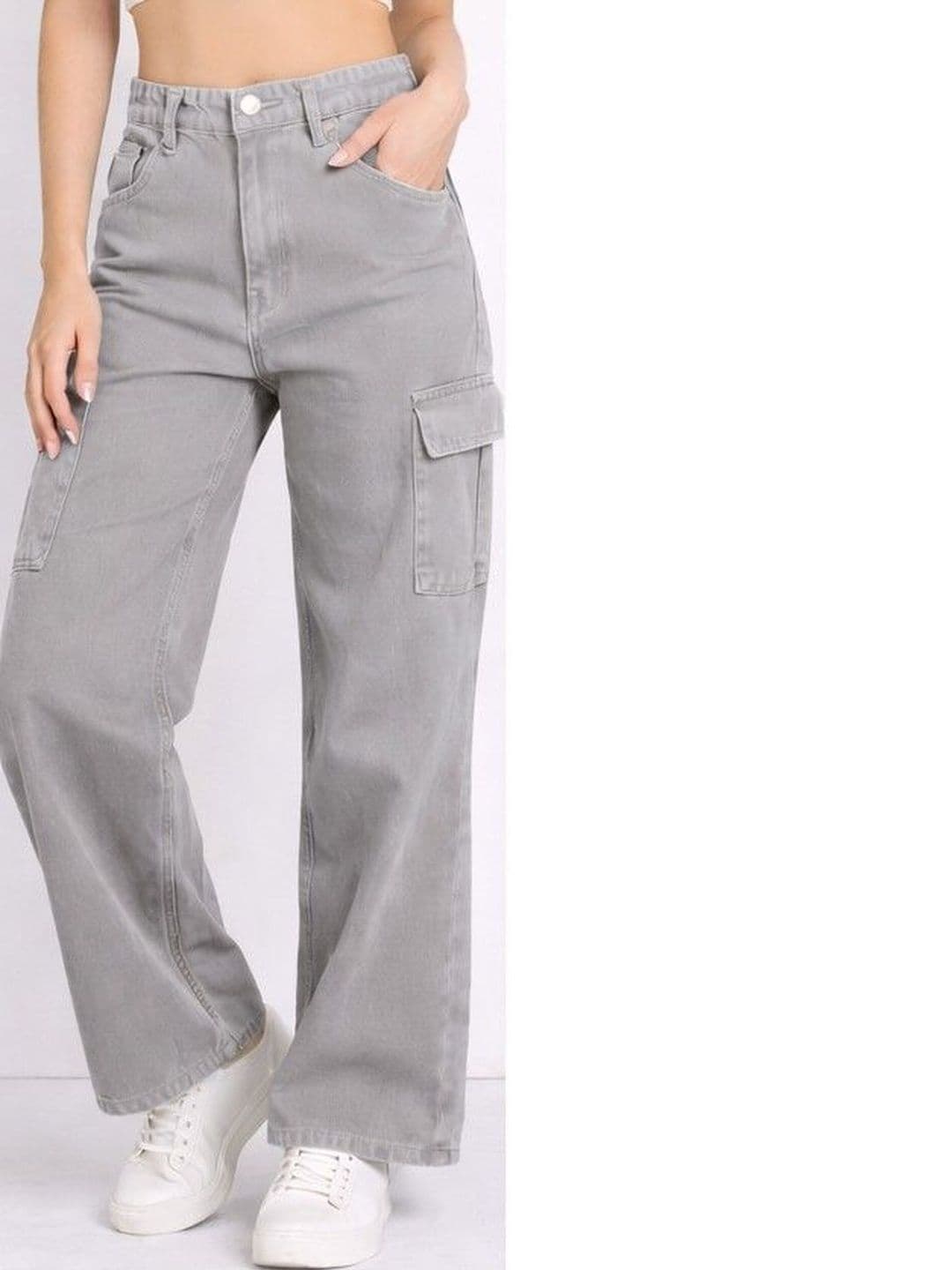 me Queen Women Wide Leg High-Rise Light Fade Stretchable Jeans - view 1