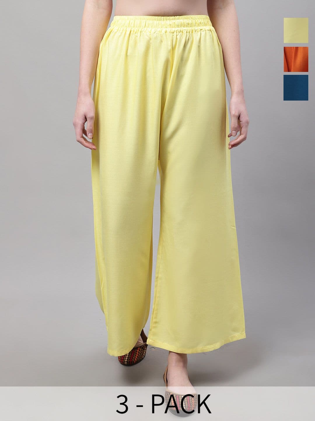 Valles365 by S.C. Women 3 Flared Ethnic Palazzos - view 1