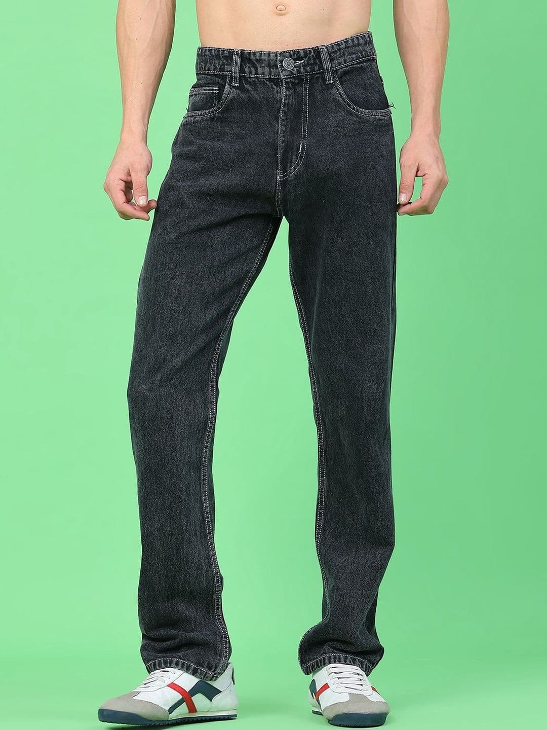 V-Mart Men Regular Fit Mid-Rise Light Fade Stretchable Jeans - view 1