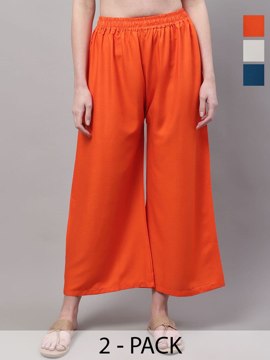 Valles365 by S.C. Women 3 Flared Ethnic Palazzos - view 1