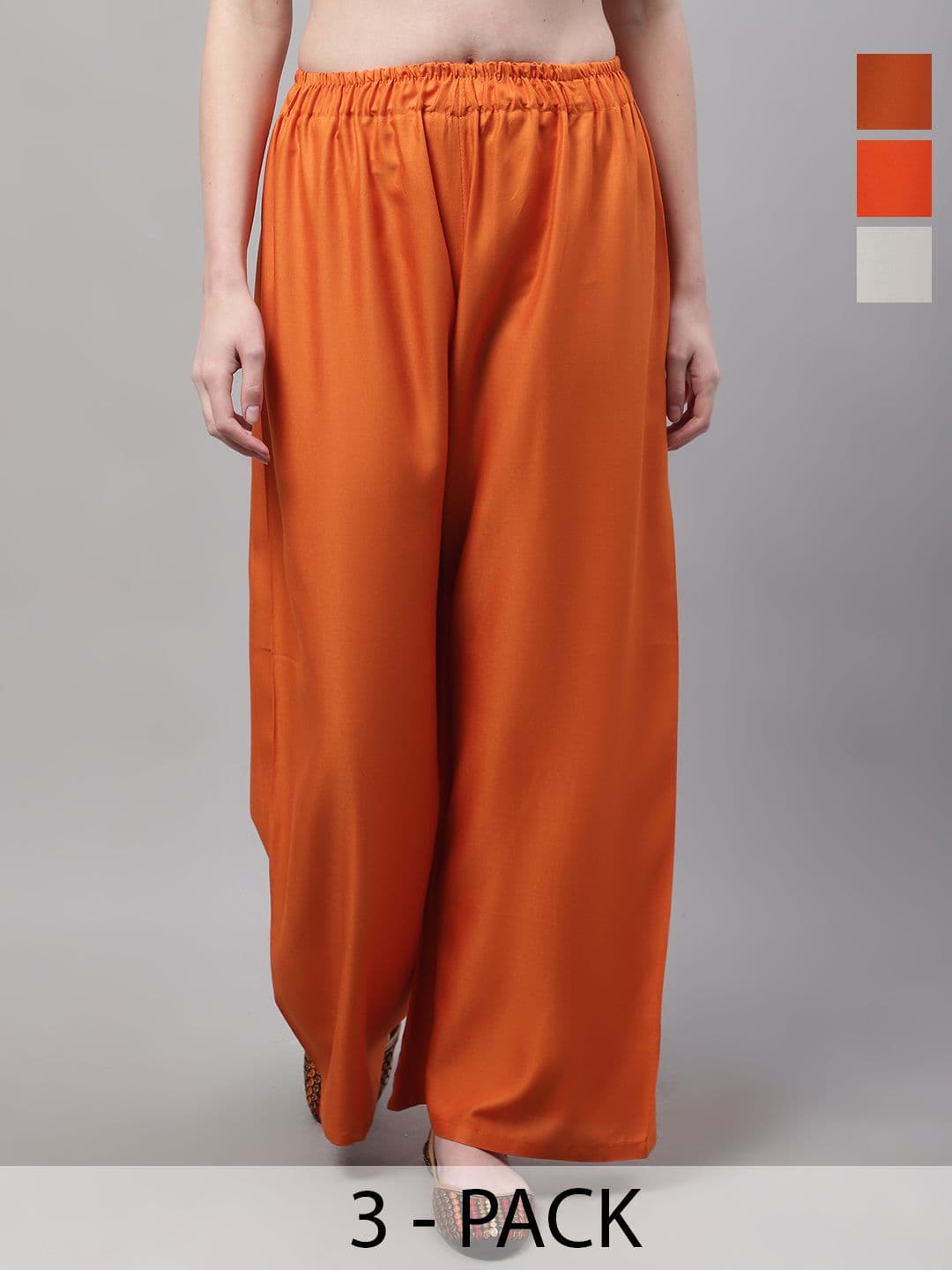 Valles365 by S.C. Women 3 Flared Ethnic Palazzos - view 1