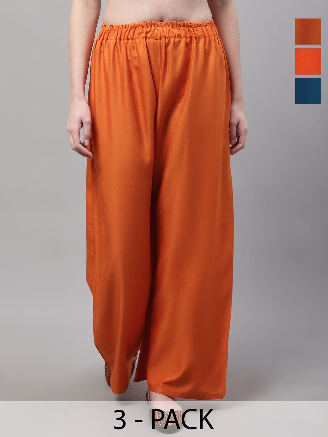 Valles365 by S.C. Women 3 Flared Ethnic Palazzos - view 1