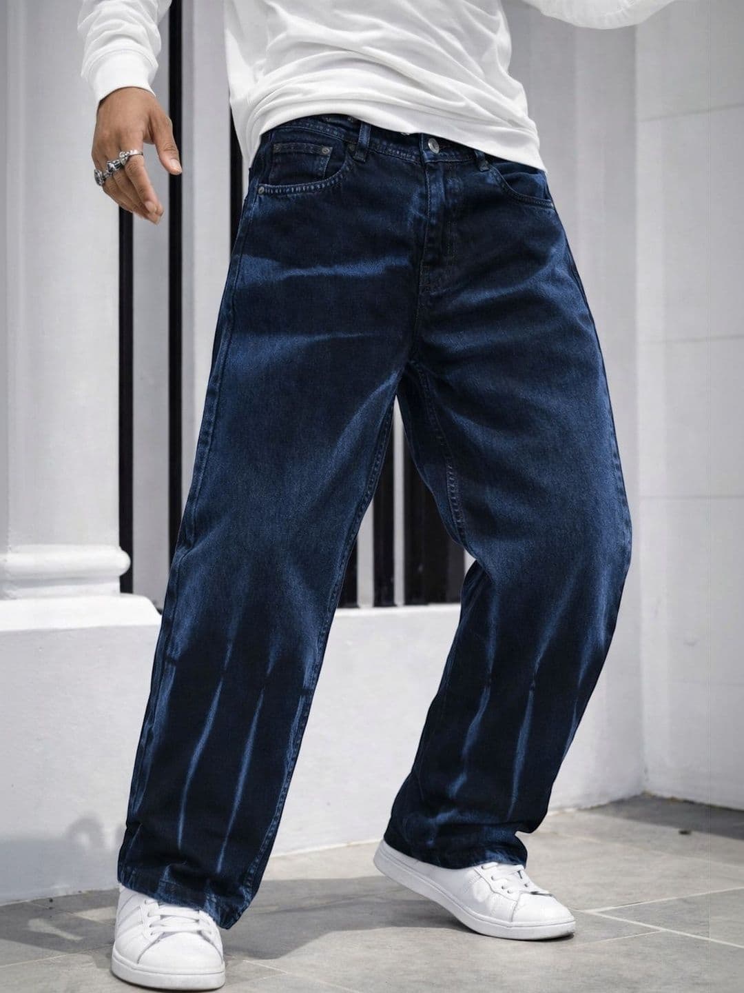 PLUS 91 Men Regular Fit Mid-Rise Light Fade Jeans - view 1