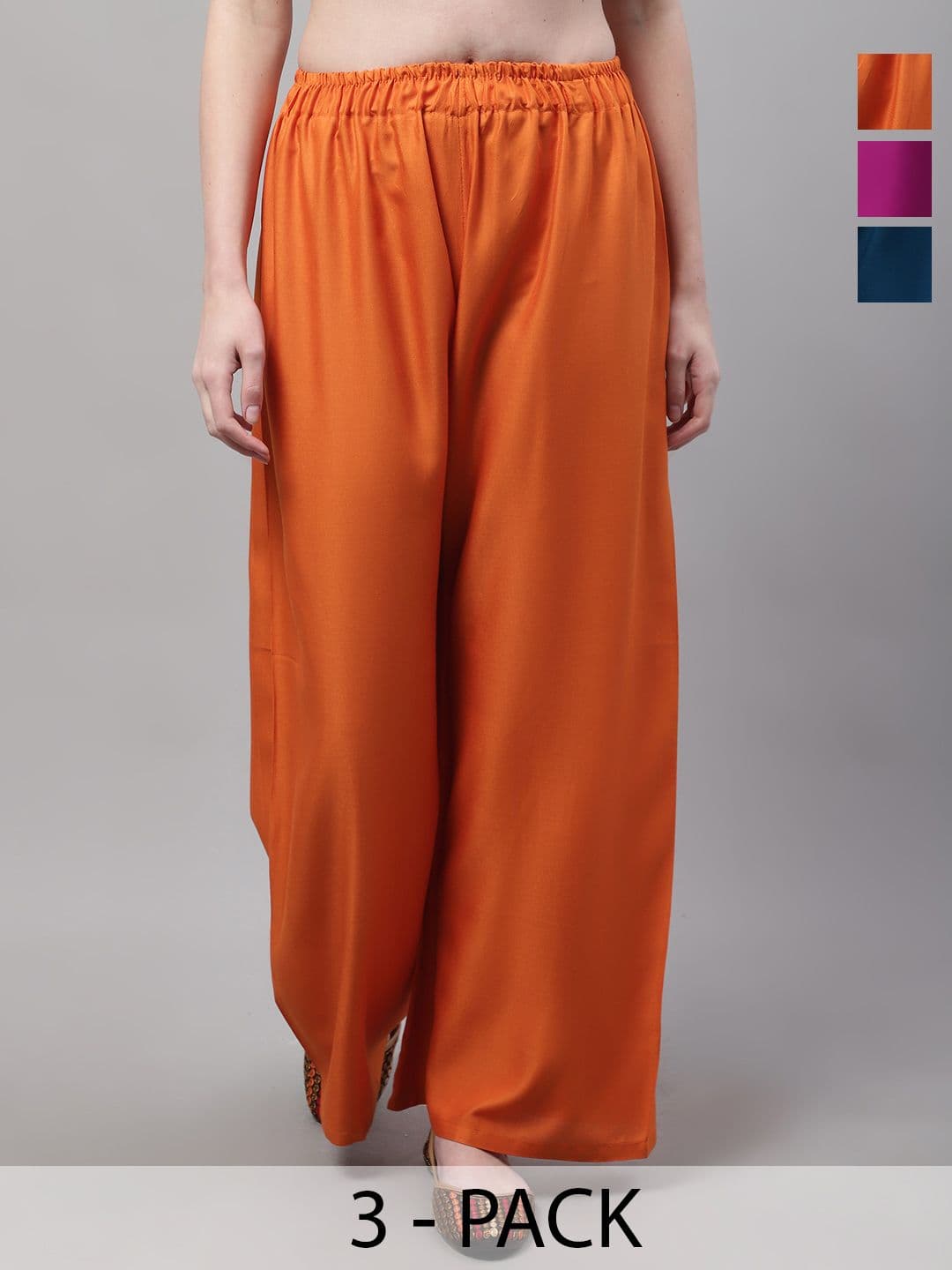 Valles365 by S.C. Women 3 Flared Ethnic Palazzos - view 1