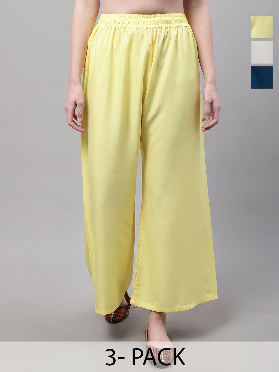 Valles365 by S.C. Women 3 Flared Ethnic Palazzos - view 1