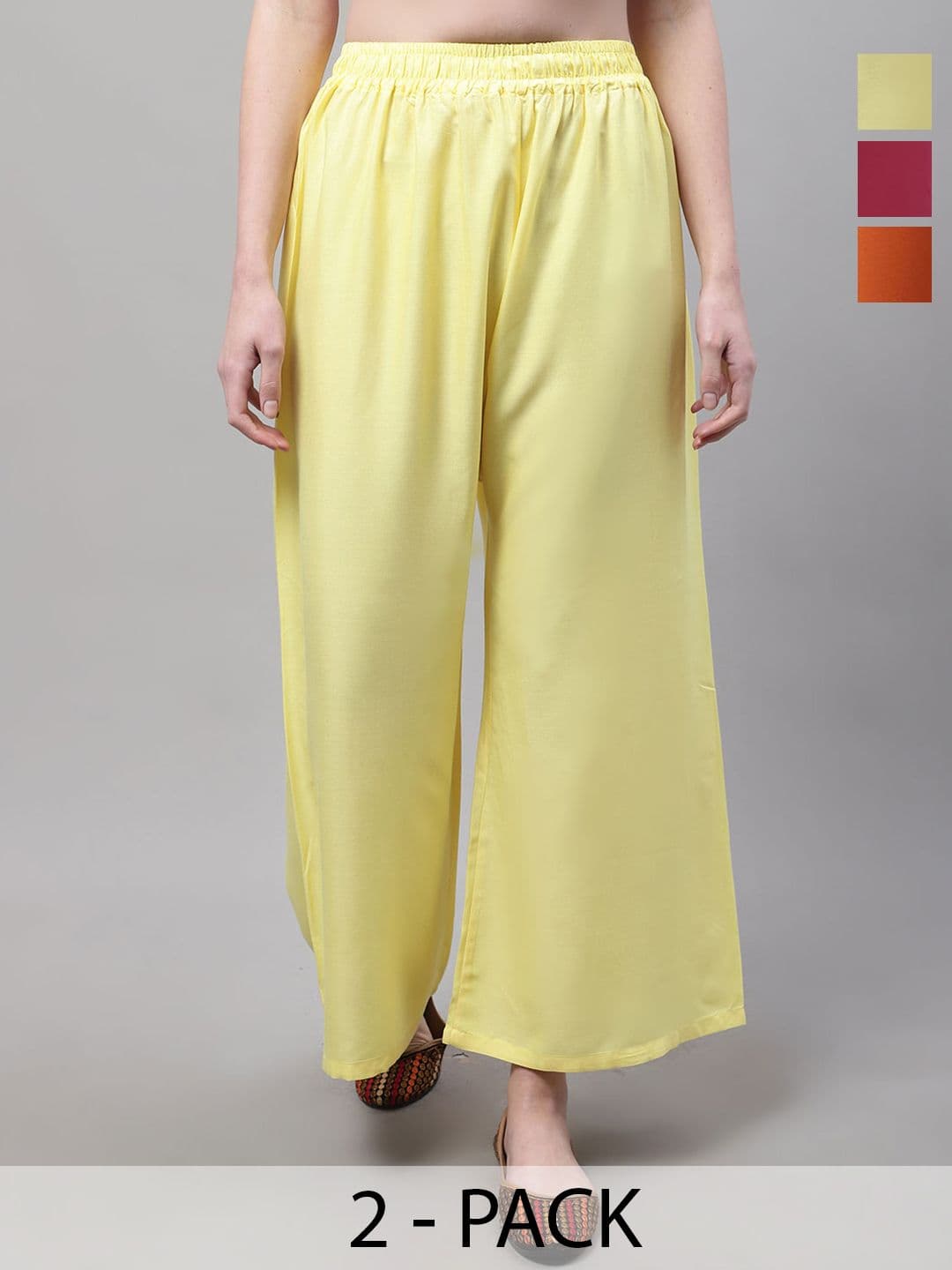 Valles365 by S.C. Women 3 Flared Ethnic Palazzos - view 1