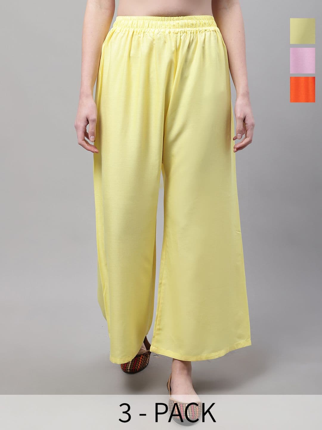 Valles365 by S.C. Women 3 Flared Ethnic Palazzos - view 1