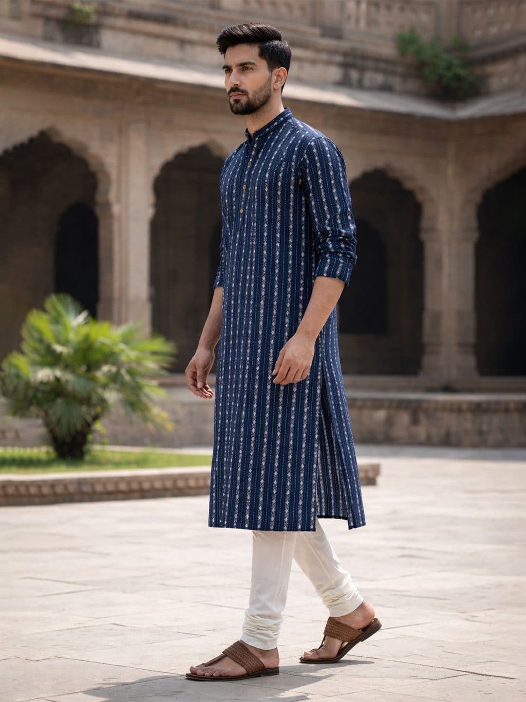 LADSLOOM Men Blue Kurtas - view 1