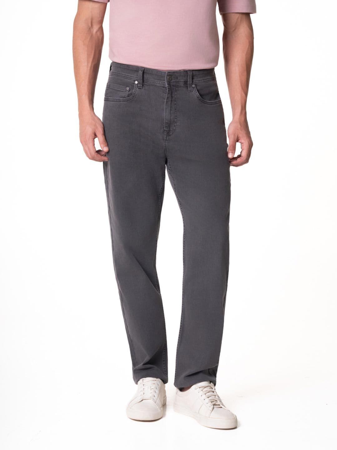 The Pant Project Men Chrome Black Relaxed-Fit Mid-Rise Stretchable Jeans - view 1