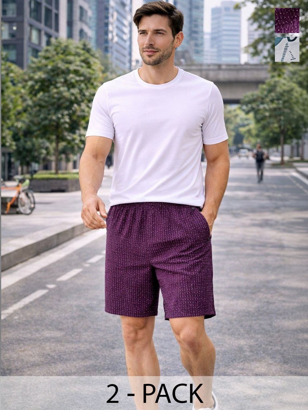 The Roadster Lifestyle Co Pack Of 2 Printed Cotton Boxers - view 1