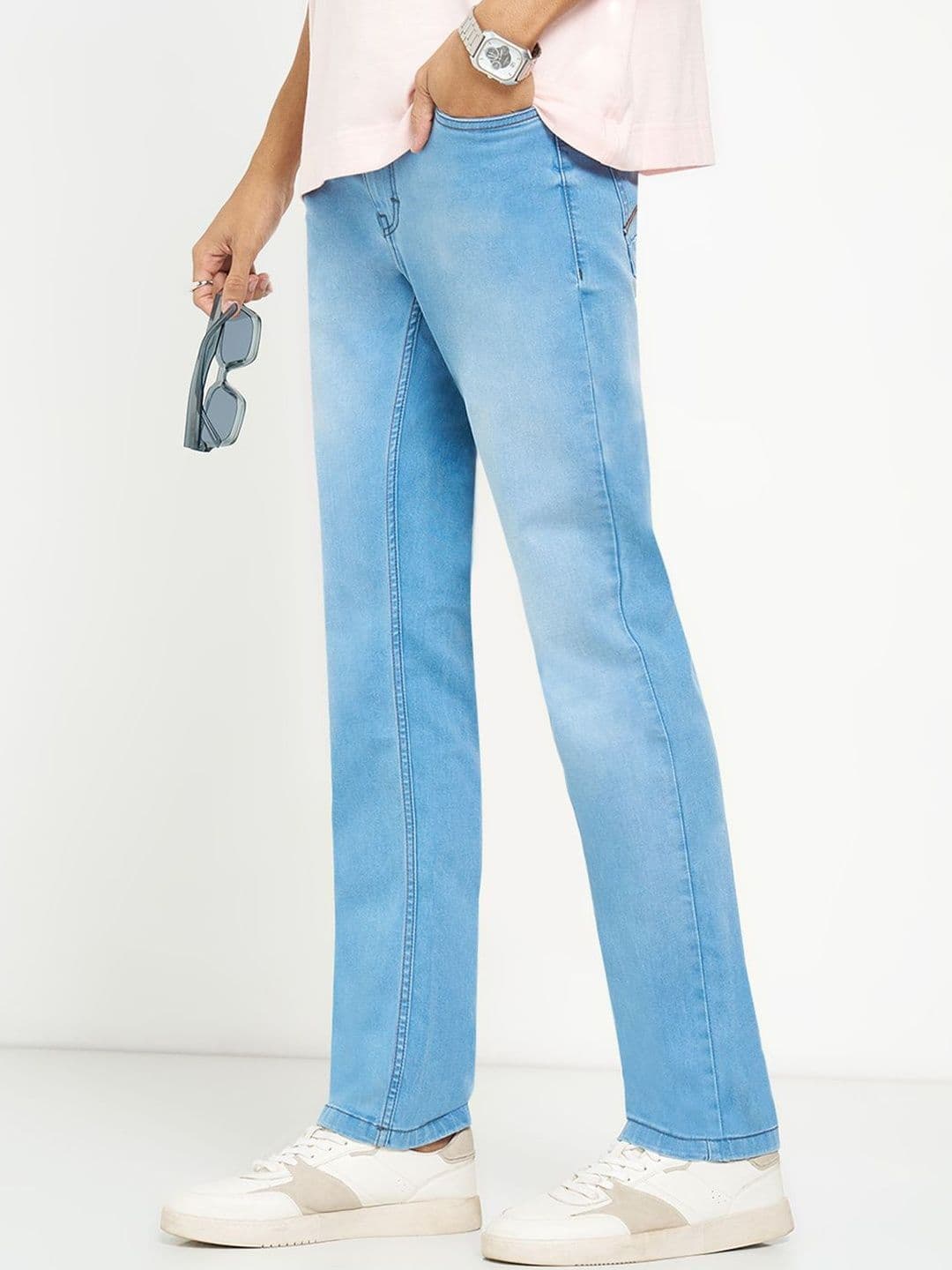 SF JEANS by Pantaloons Men Skinny Fit Mid-Rise Light Fade Jeans - view 1