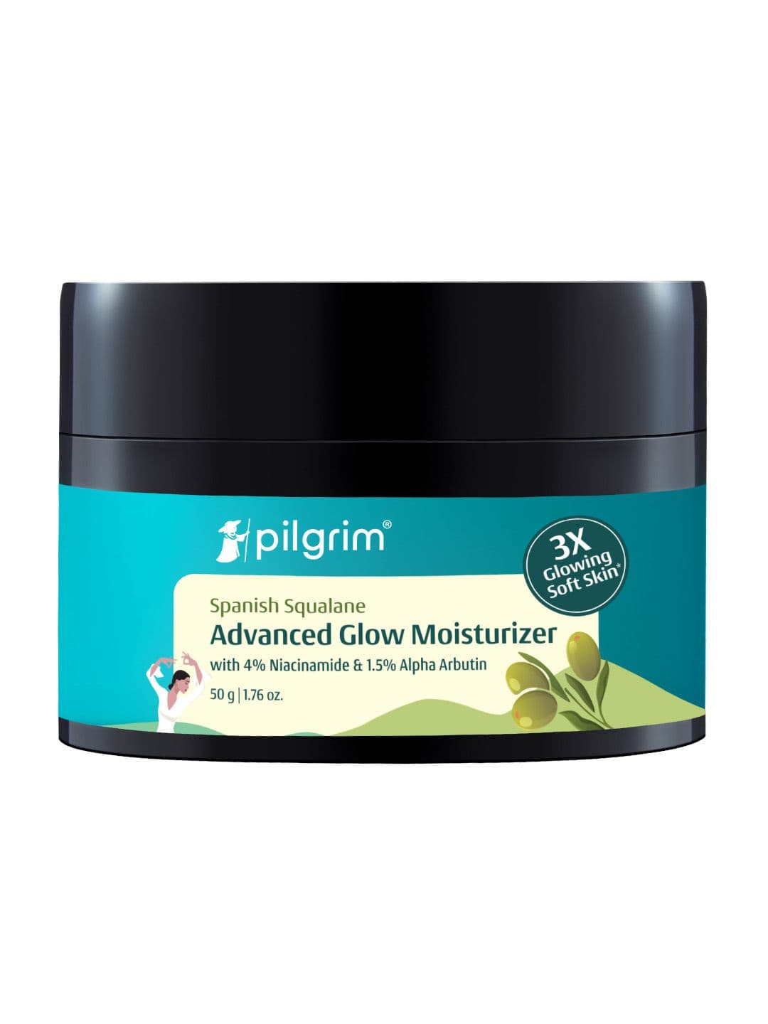 Pilgrim Squalane Glow Moisturizer with Vitamin C & Niacinamide For Bright,Even-Toned Skin - view 1
