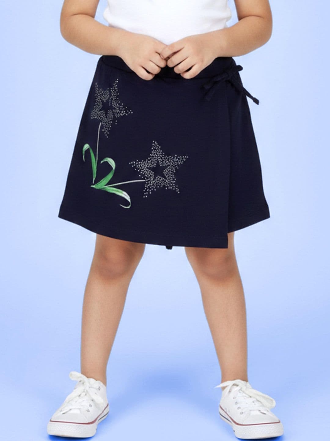 KiddoPanti Girls Cotton Skorts Above Knee Skirts - view 1