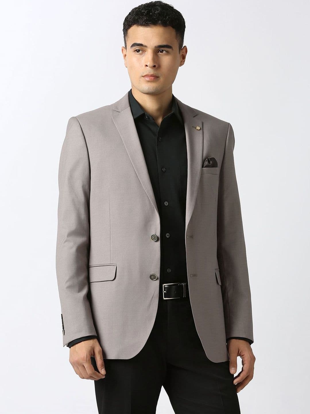 Van Heusen Notched Lapel Collared Single Breasted Blazer - view 1