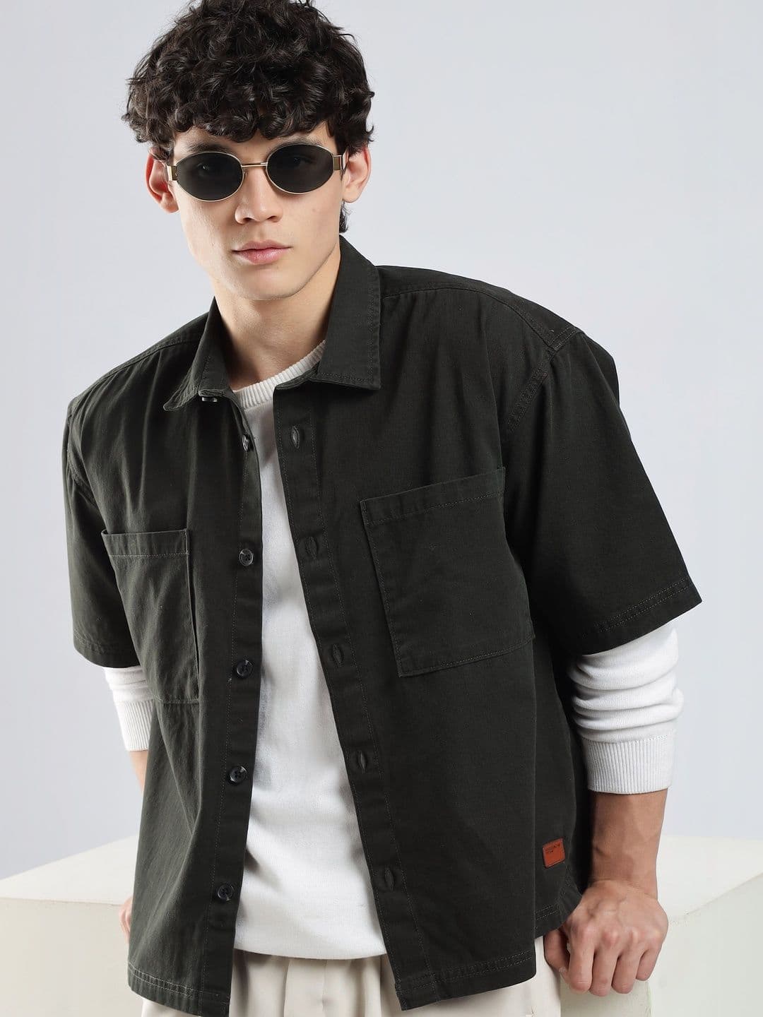 HERE&NOW Men Boxy Casual Shirt - view 1