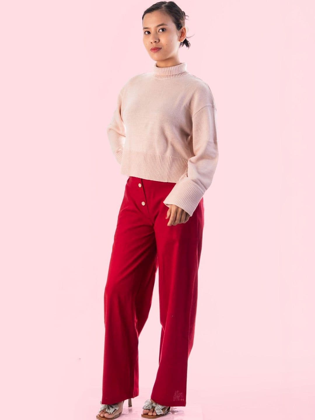 NATURALFAB Women Handloom Linen Palazzos - view 1