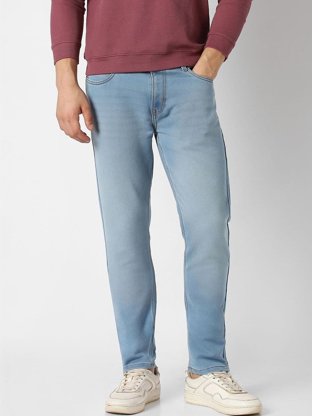 Peter England Casuals Men Tapered Fit Mid-Rise Light Fade Jeans - view 1