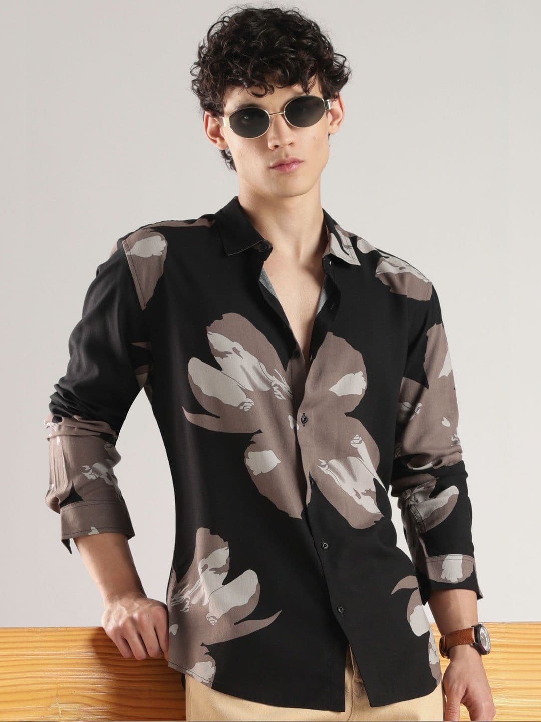 HERE&NOW Men Slim Fit Floral Printed Casual Shirt - view 1