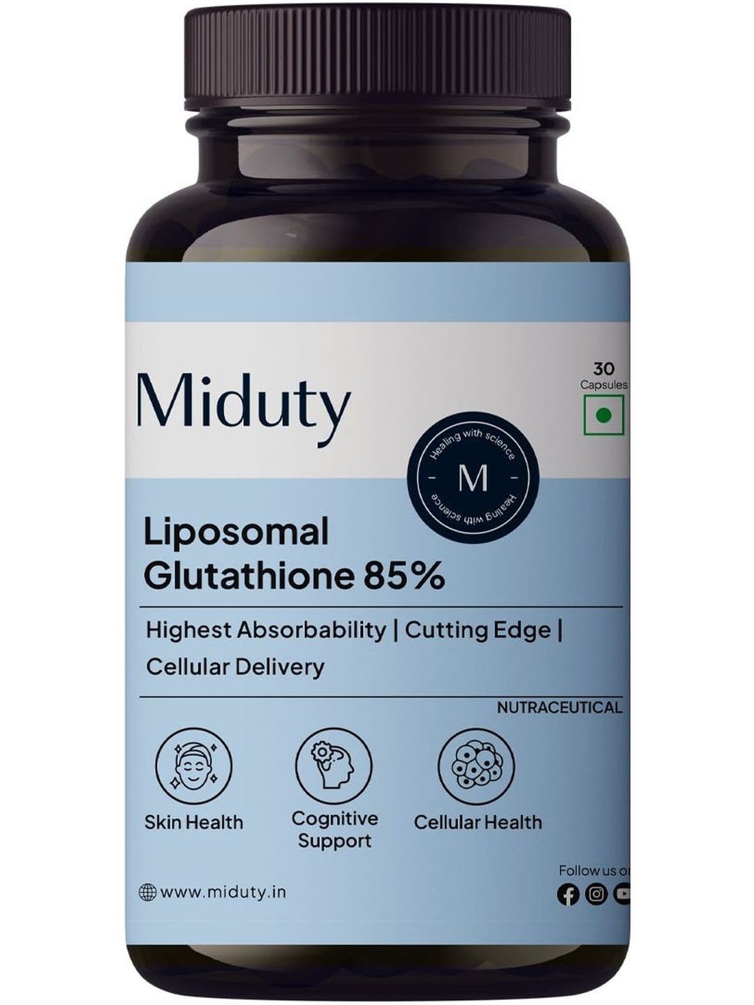 MIDUTY Liposomal Glutathione 85% - Skin Glow - view 1