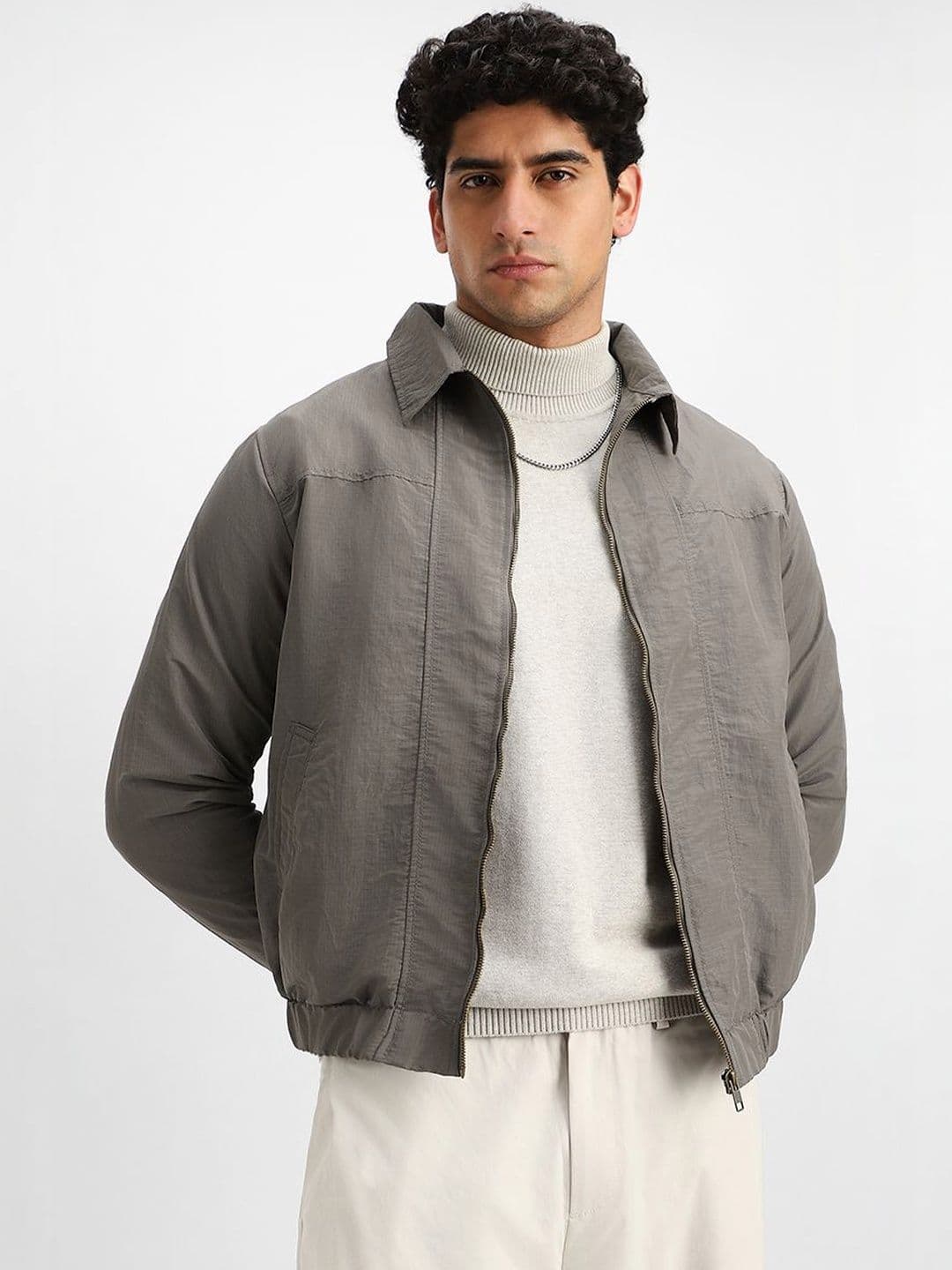 Snitch Grey Plain Jacket - view 1