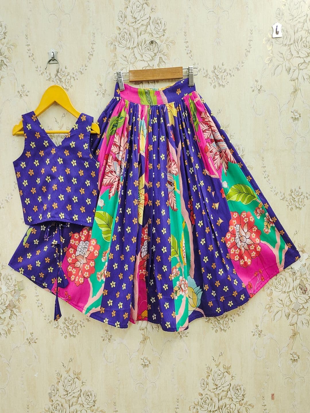 JOVK DESIGN Kalamkari Kanku Printed Lehenga Choli - view 1
